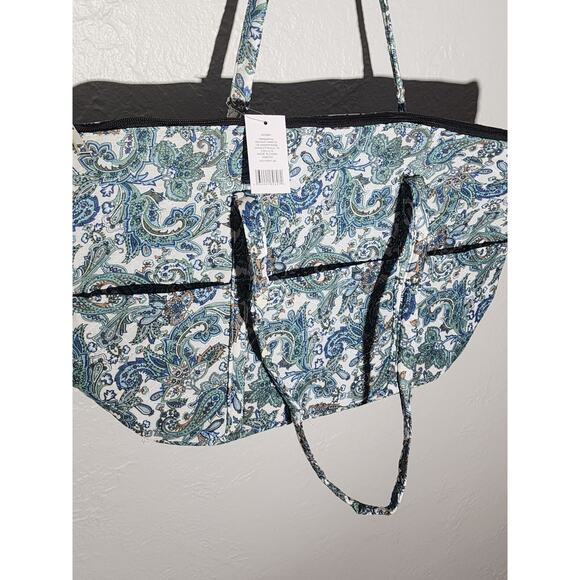 Quilted Tote Bag Shoulder Bag Shopping Bag, Ethnic Boho Hippie Bag - Picture 2 of 4